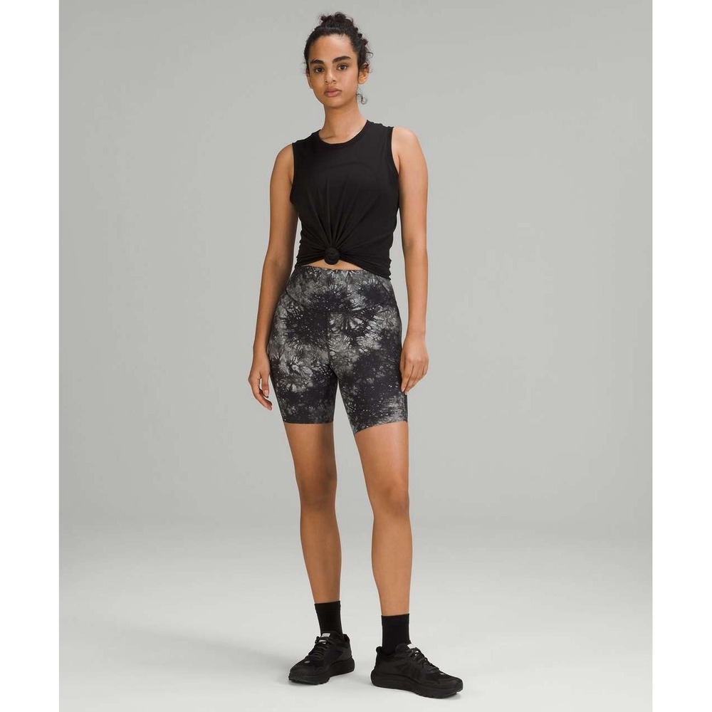 $58 Lululemon Base Pace High-Rise Short 8" Ink Vapor Ice Grey Multi Size 10